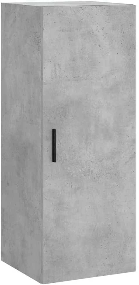 Komoda, betono pilkos spalvos, 34,5x34x180cm, apdirbta mediena