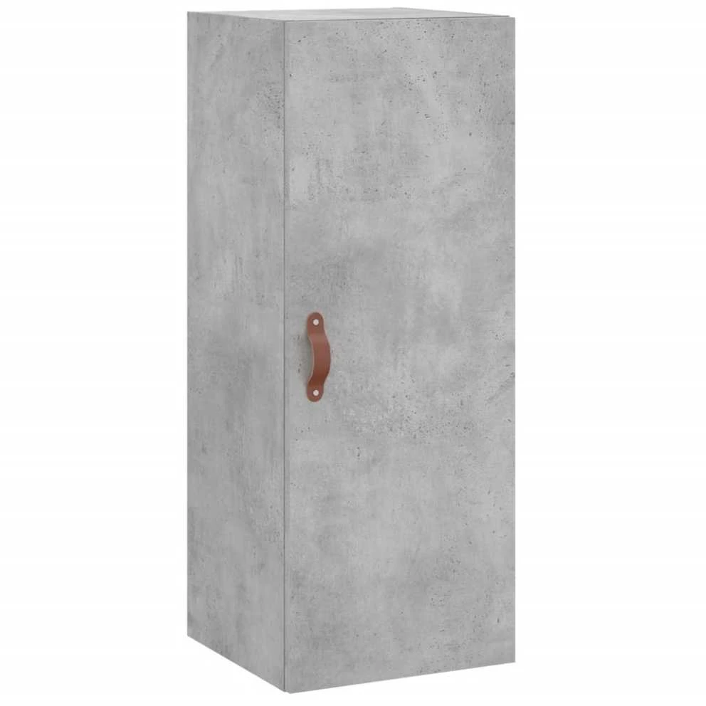 Komoda, betono pilkos spalvos, 34,5x34x180cm, apdirbta mediena