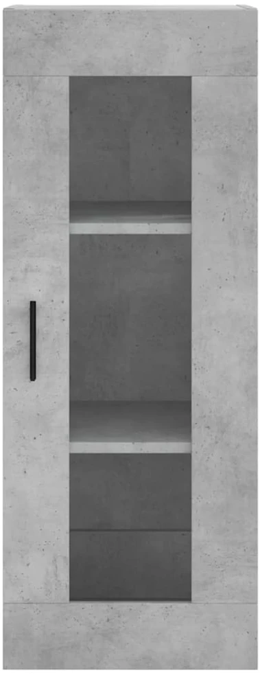 Komoda, betono pilkos spalvos, 34,5x34x180cm, apdirbta mediena