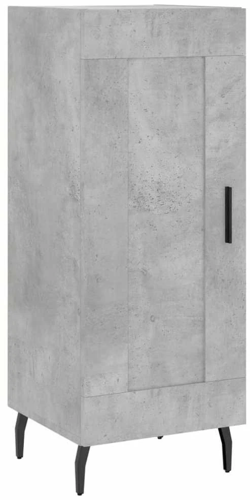 Komoda, betono pilkos spalvos, 34,5x34x180cm, apdirbta mediena