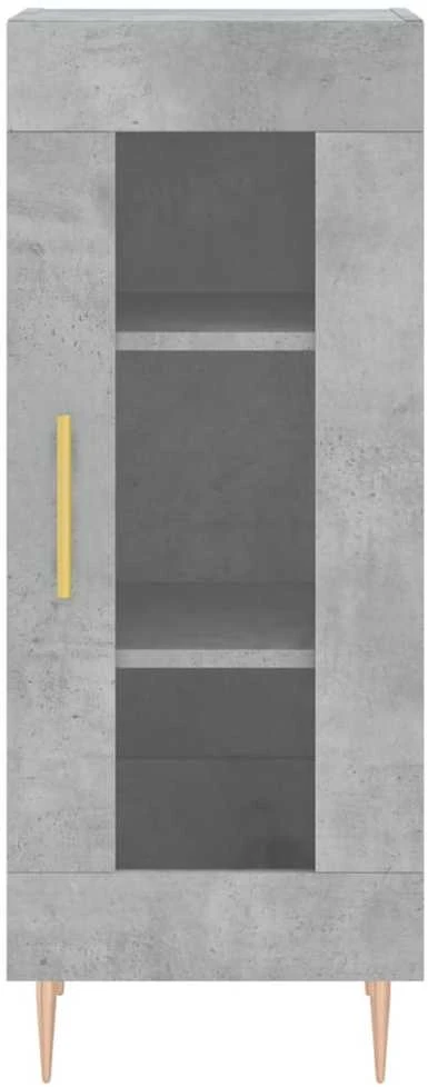 Komoda, betono pilkos spalvos, 34,5x34x180cm, apdirbta mediena