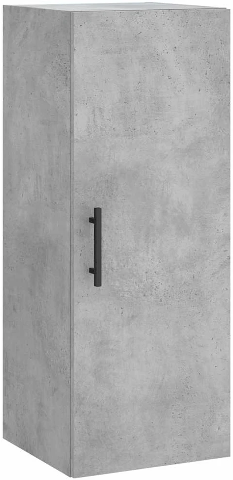 Komoda, betono pilkos spalvos, 34,5x34x180cm, apdirbta mediena