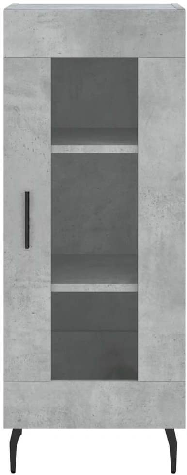 Komoda, betono pilkos spalvos, 34,5x34x180cm, apdirbta mediena
