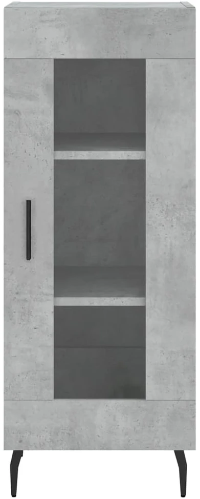 Komoda, betono pilkos spalvos, 34,5x34x180cm, apdirbta mediena