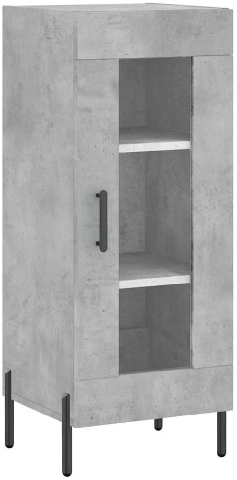 Komoda, betono pilkos spalvos, 34,5x34x180cm, apdirbta mediena