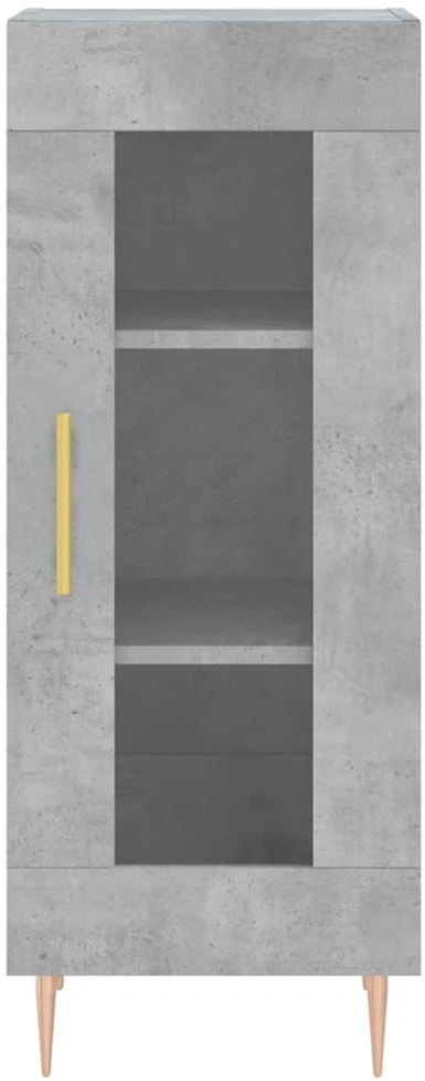 Komoda, betono pilkos spalvos, 34,5x34x180cm, apdirbta mediena