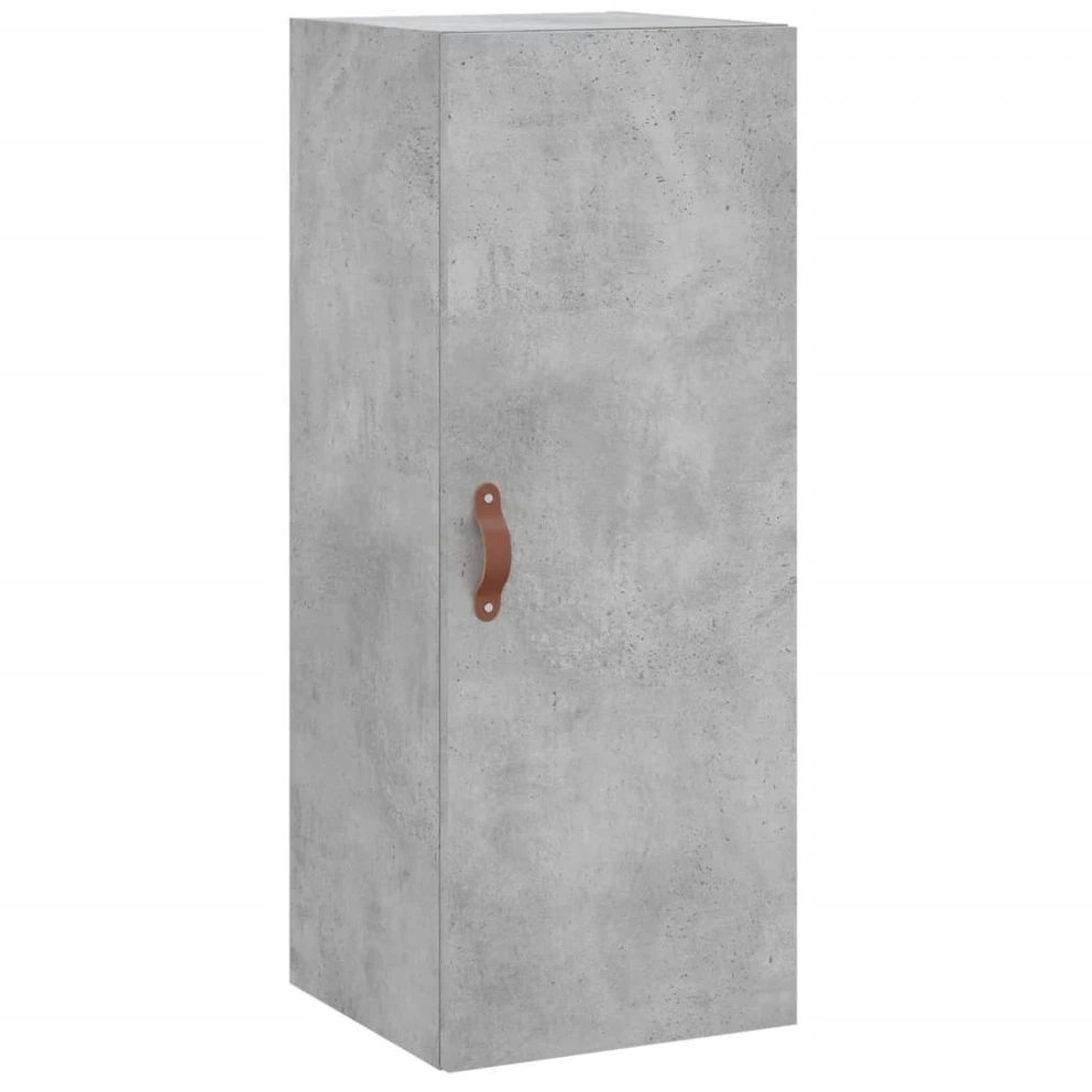 Komoda, betono pilkos spalvos, 34,5x34x180cm, apdirbta mediena