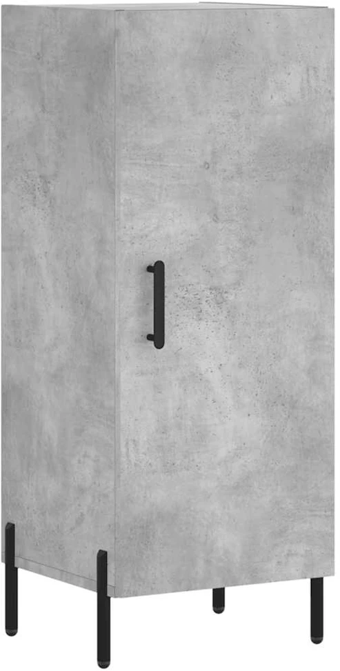 Komoda, betono pilkos spalvos, 34,5x34x180cm, apdirbta mediena