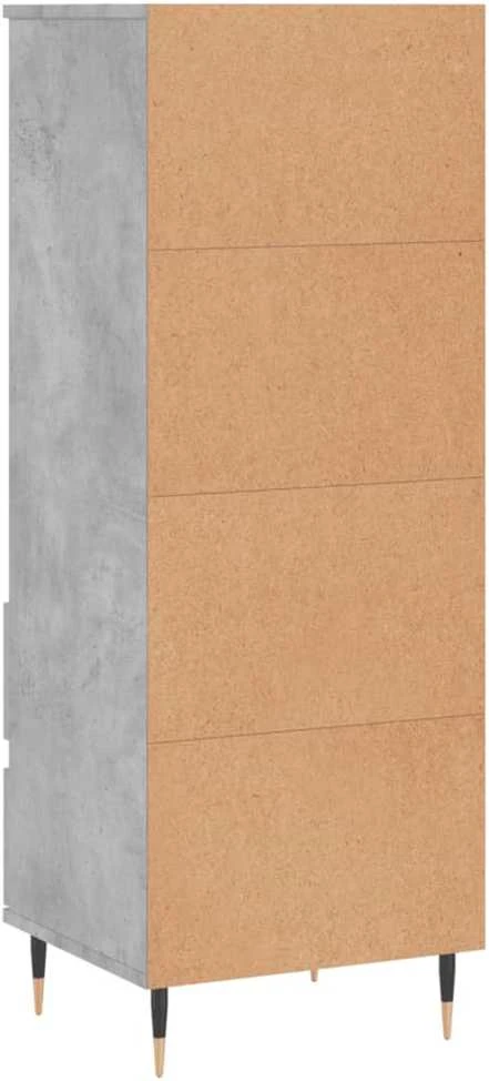 Komoda, betono pilkos spalvos, 40x36x110cm, apdirbta mediena