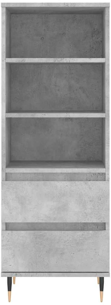 Komoda, betono pilkos spalvos, 40x36x110cm, apdirbta mediena