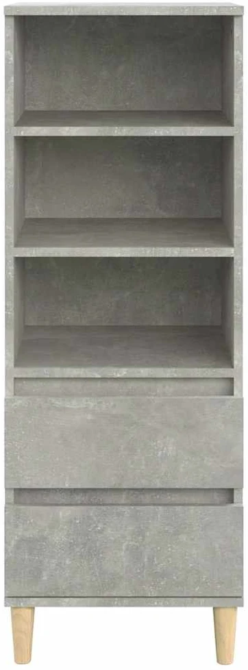Komoda, betono pilkos spalvos, 40x36x110cm, apdirbta mediena