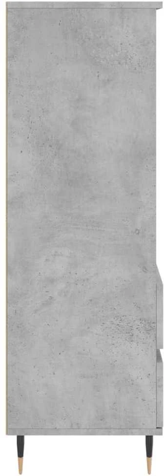 Komoda, betono pilkos spalvos, 40x36x110cm, apdirbta mediena