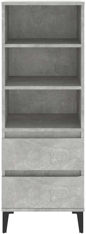 Komoda, betono pilkos spalvos, 40x36x110cm, apdirbta mediena