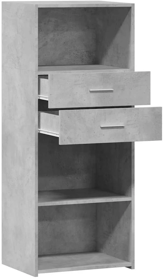Komoda, betono pilkos spalvos, 50x42,5x124cm, apdirbta mediena