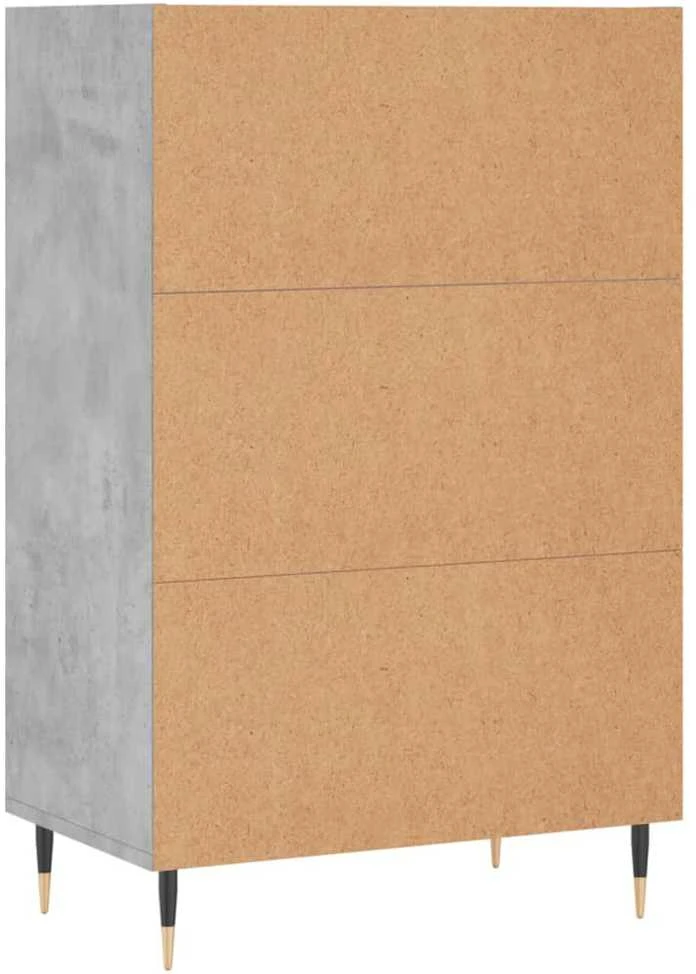 Komoda, betono pilkos spalvos, 57x35x90cm, apdirbta mediena