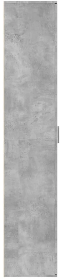Komoda, betono pilkos spalvos, 60x35x180cm, apdirbta mediena