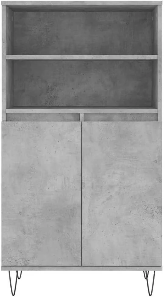 Komoda, betono pilkos spalvos, 60x36x110cm, apdirbta mediena