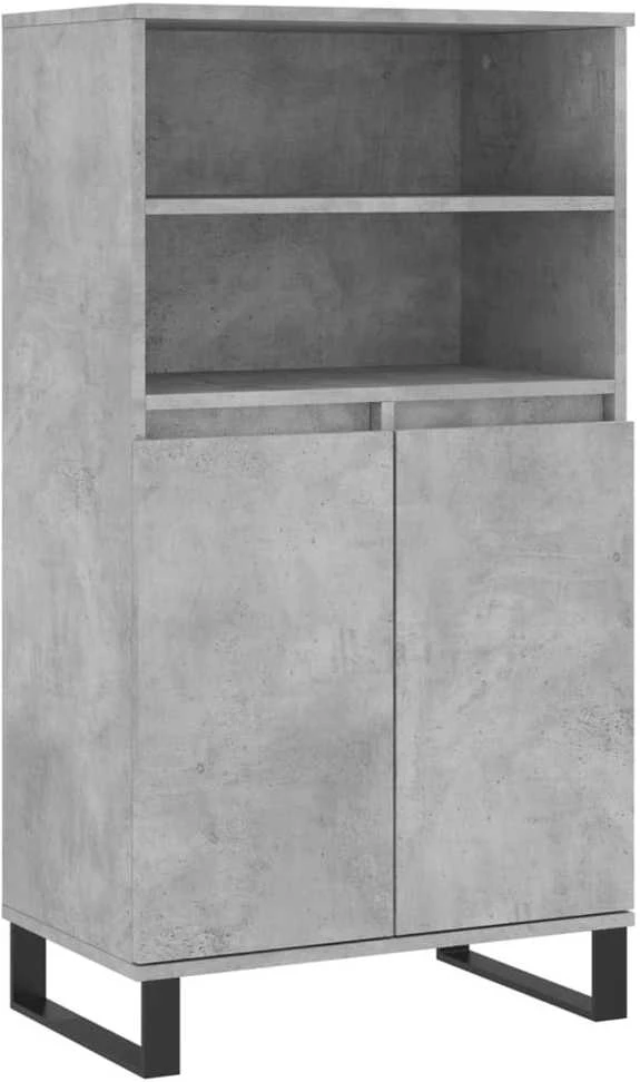 Komoda, betono pilkos spalvos, 60x36x110cm, apdirbta mediena