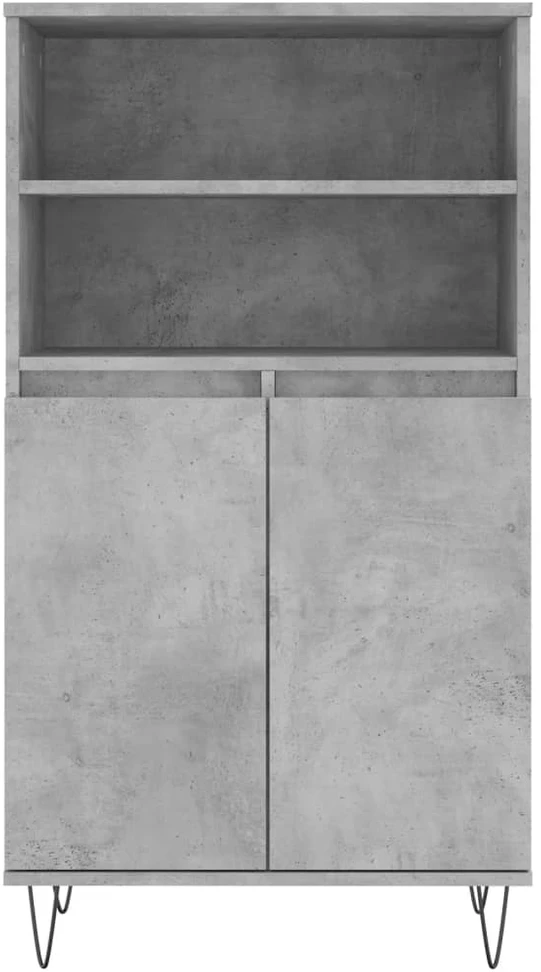 Komoda, betono pilkos spalvos, 60x36x110cm, apdirbta mediena
