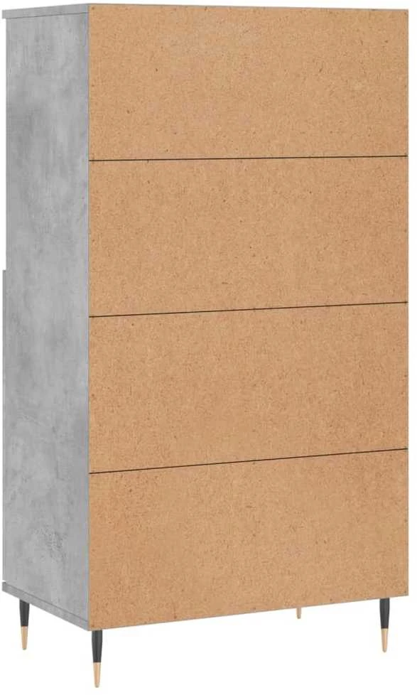 Komoda, betono pilkos spalvos, 60x36x110cm, apdirbta mediena