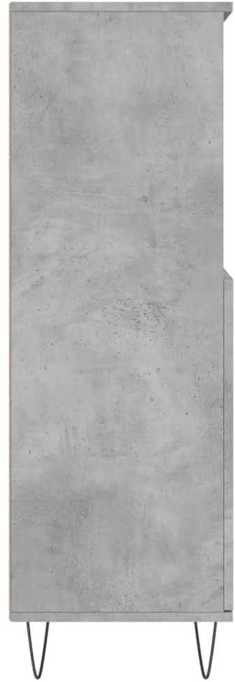 Komoda, betono pilkos spalvos, 60x36x110cm, apdirbta mediena