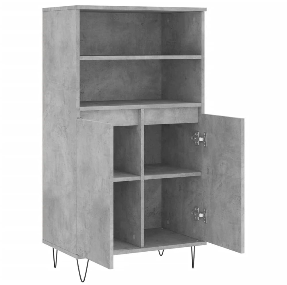 Komoda, betono pilkos spalvos, 60x36x110cm, apdirbta mediena