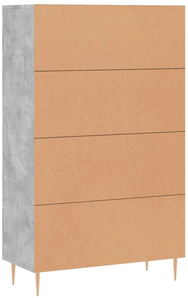 Komoda, betono pilkos spalvos, 69,5x31x115cm, apdirbta mediena