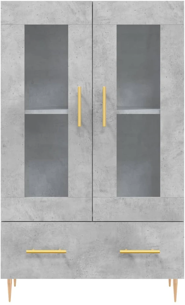 Komoda, betono pilkos spalvos, 69,5x31x115cm, apdirbta mediena