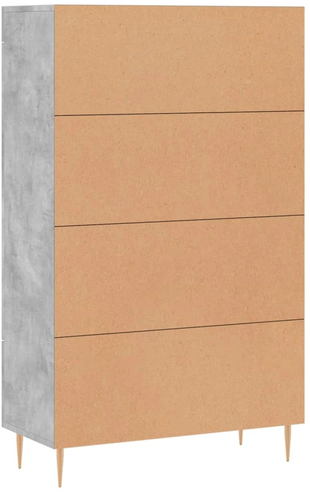 Komoda, betono pilkos spalvos, 69,5x31x115cm, apdirbta mediena