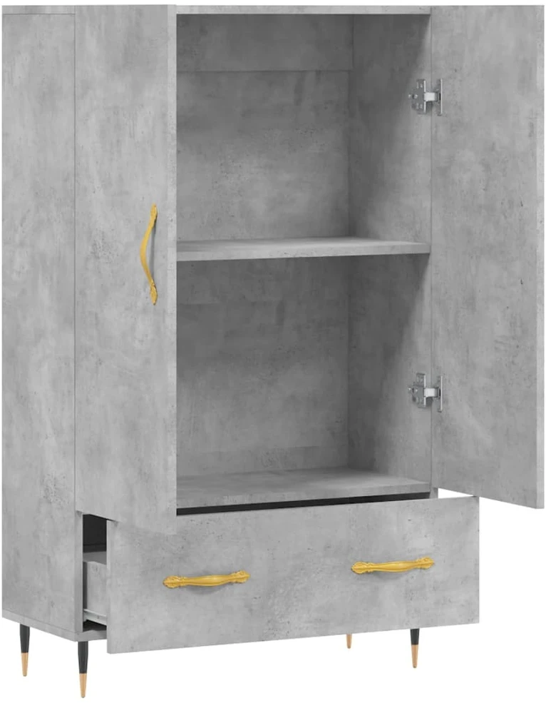 Komoda, betono pilkos spalvos, 69,5x31x115cm, apdirbta mediena