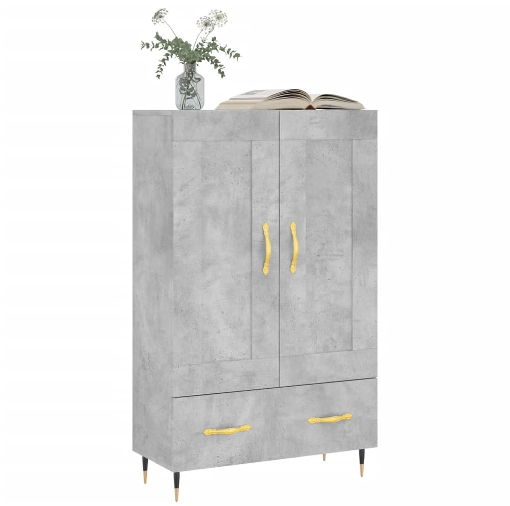 Komoda, betono pilkos spalvos, 69,5x31x115cm, apdirbta mediena