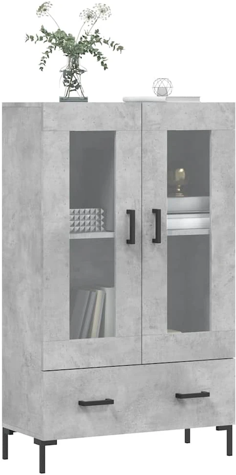 Komoda, betono pilkos spalvos, 69,5x31x115cm, apdirbta mediena