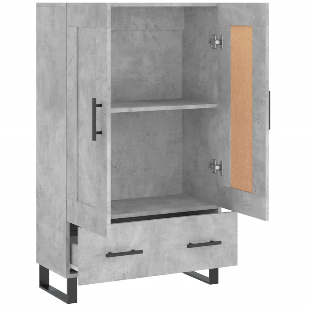 Komoda, betono pilkos spalvos, 69,5x31x115cm, apdirbta mediena
