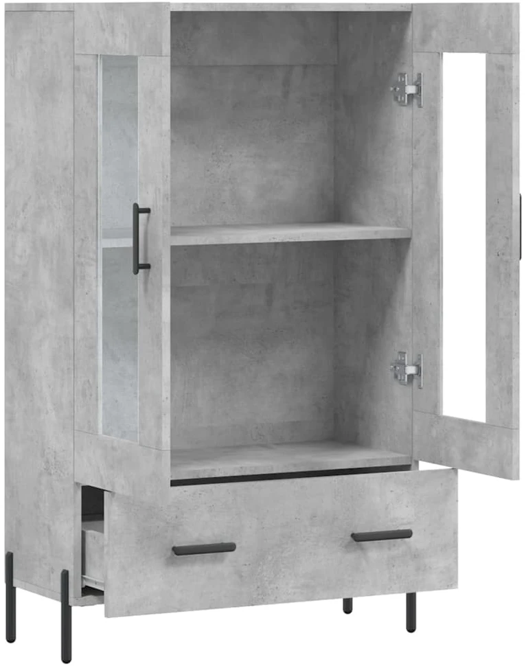 Komoda, betono pilkos spalvos, 69,5x31x115cm, apdirbta mediena