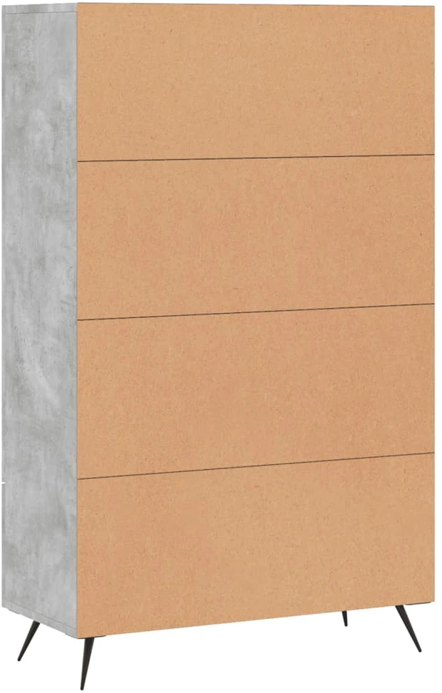 Komoda, betono pilkos spalvos, 69,5x31x115cm, apdirbta mediena
