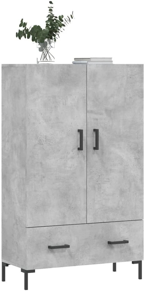 Komoda, betono pilkos spalvos, 69,5x31x115cm, apdirbta mediena
