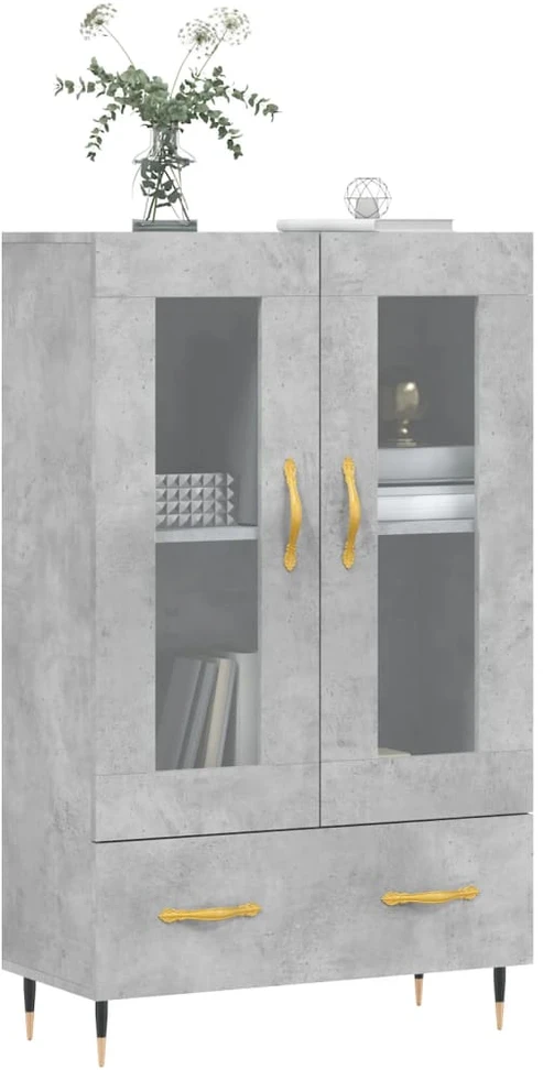 Komoda, betono pilkos spalvos, 69,5x31x115cm, apdirbta mediena