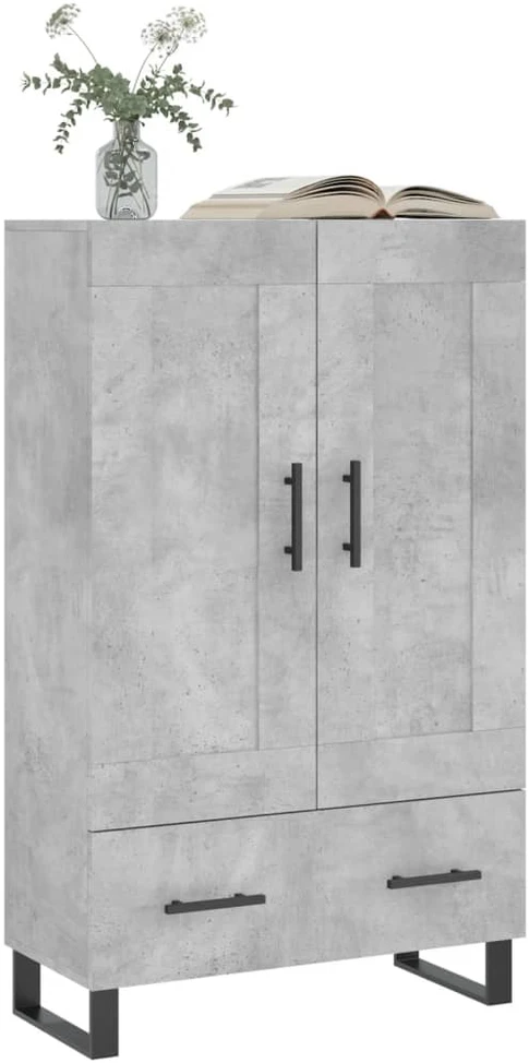 Komoda, betono pilkos spalvos, 69,5x31x115cm, apdirbta mediena