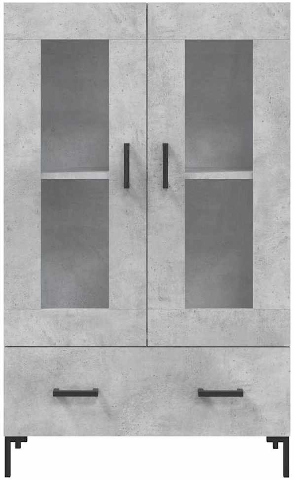 Komoda, betono pilkos spalvos, 69,5x31x115cm, apdirbta mediena
