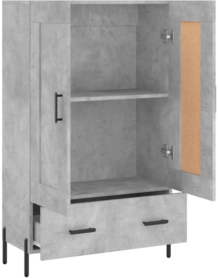 Komoda, betono pilkos spalvos, 69,5x31x115cm, apdirbta mediena