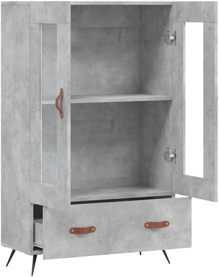 Komoda, betono pilkos spalvos, 69,5x31x115cm, apdirbta mediena
