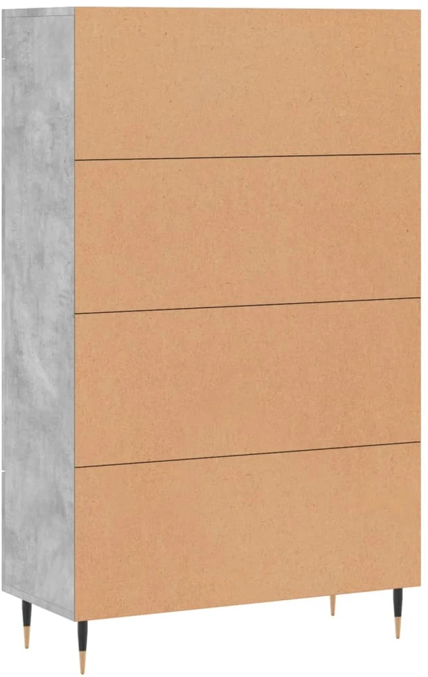 Komoda, betono pilkos spalvos, 69,5x31x115cm, apdirbta mediena