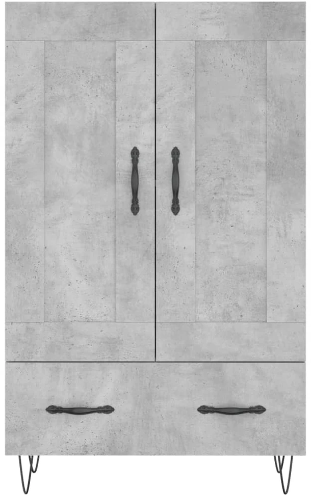 Komoda, betono pilkos spalvos, 69,5x31x115cm, apdirbta mediena