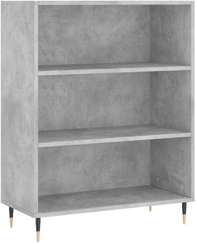 Komoda, betono pilkos spalvos, 69,5x34x180cm, apdirbta mediena