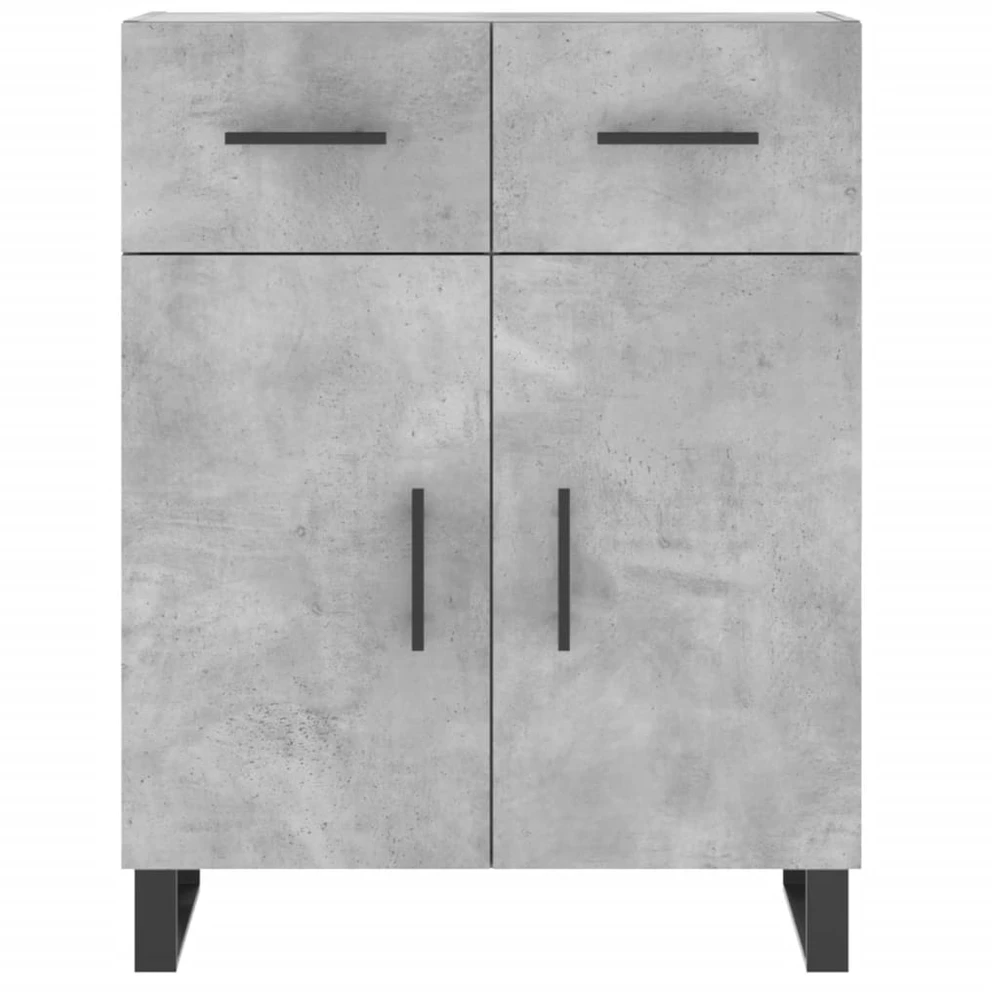 Komoda, betono pilkos spalvos, 69,5x34x180cm, apdirbta mediena