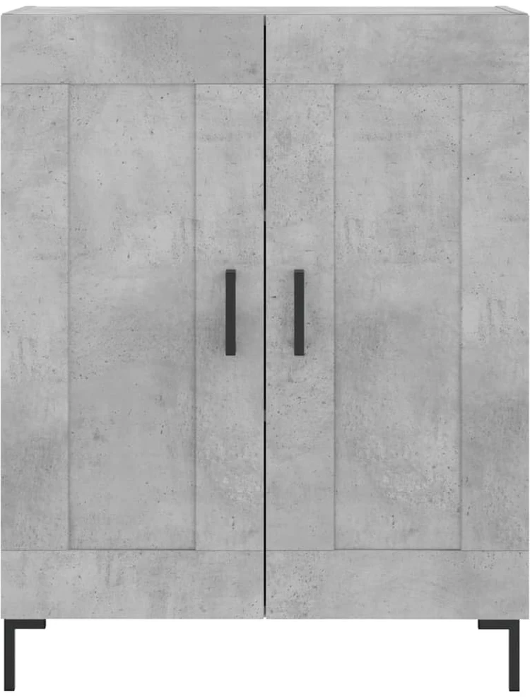 Komoda, betono pilkos spalvos, 69,5x34x180cm, apdirbta mediena
