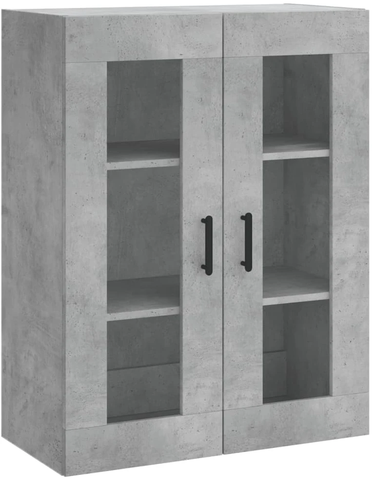 Komoda, betono pilkos spalvos, 69,5x34x180cm, apdirbta mediena