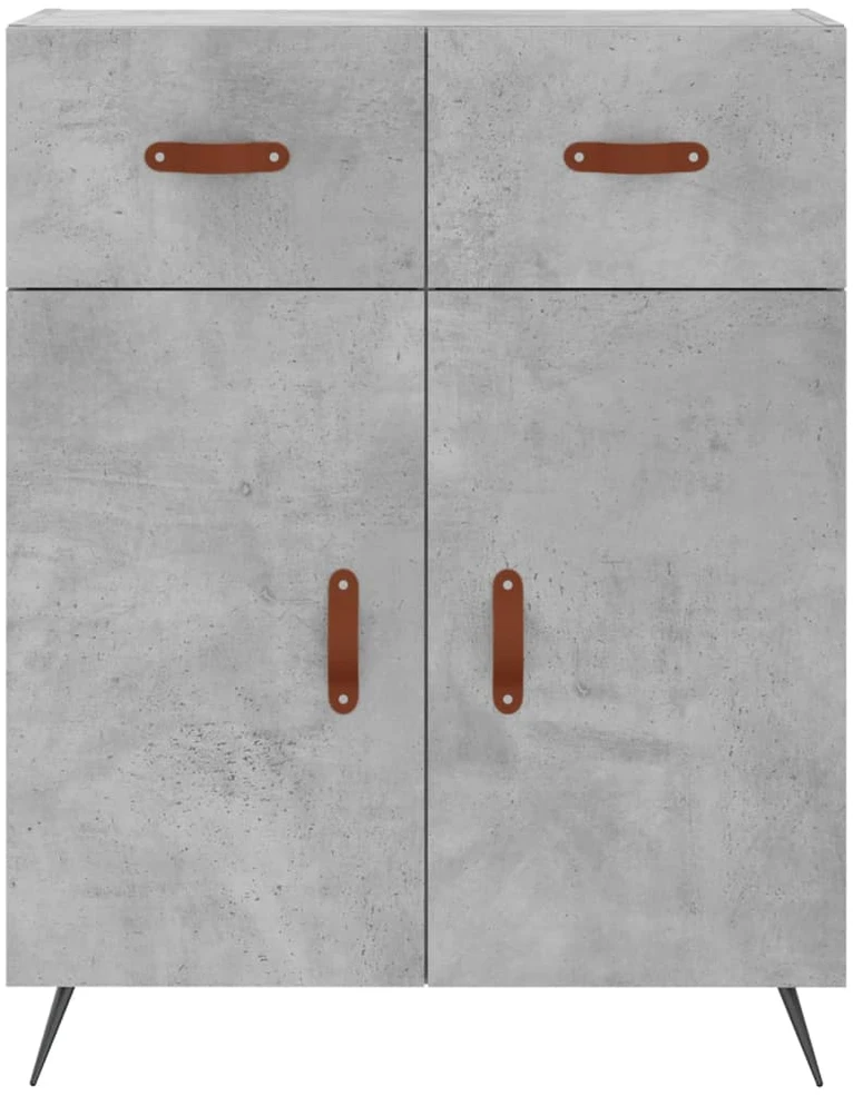 Komoda, betono pilkos spalvos, 69,5x34x180cm, apdirbta mediena