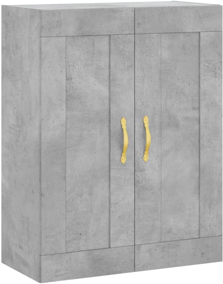 Komoda, betono pilkos spalvos, 69,5x34x180cm, apdirbta mediena