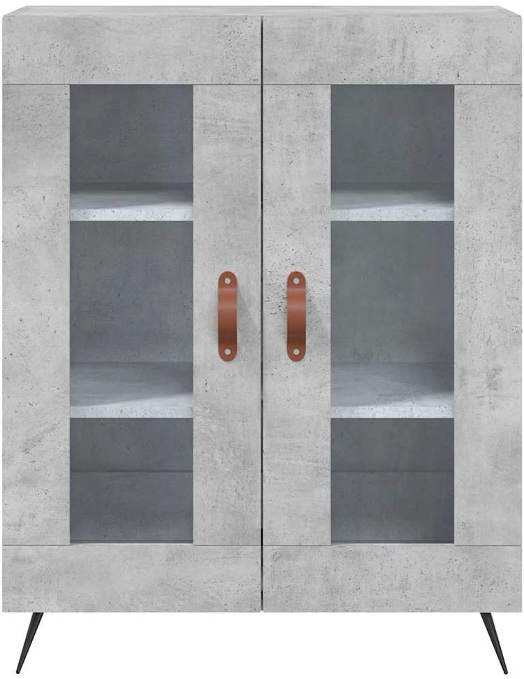 Komoda, betono pilkos spalvos, 69,5x34x180cm, apdirbta mediena